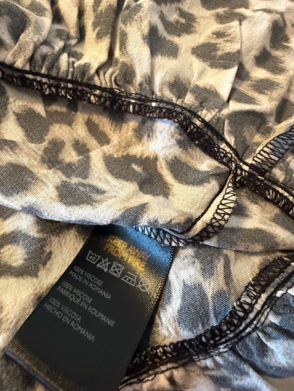 Urban Outfitters Leopard Print Ruffle Mini Skirt - Brown/Black - Picture 3 of 6